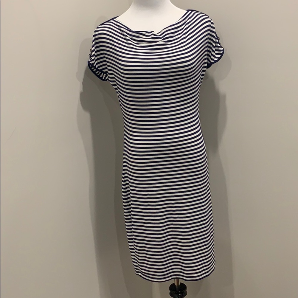 Striped short sleeve dress